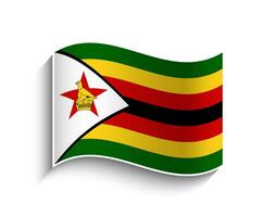vecteur Zimbabwe agitant drapeau icône