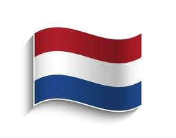 vecteur Pays-Bas agitant drapeau icône