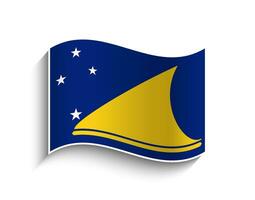 vecteur tokélaou agitant drapeau icône