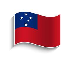 vecteur samoa agitant drapeau icône