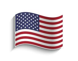 vecteur Etats-Unis agitant drapeau icône