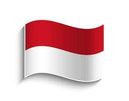 vecteur Indonésie agitant drapeau icône