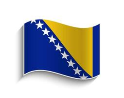 vecteur Bosnie et herzégovine agitant drapeau icône
