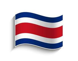 vecteur costa rica agitant drapeau icône