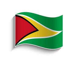 vecteur Guyane agitant drapeau icône