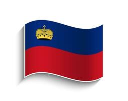 vecteur Liechtenstein agitant drapeau icône