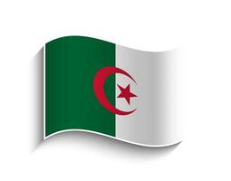 vecteur Algérie agitant drapeau icône