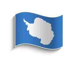 vecteur Antarctique agitant drapeau icône