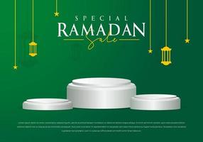bannière de promotion des ventes pour la vente du ramadan vecteur
