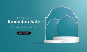 bannière de promotion des ventes pour la vente du ramadan vecteur