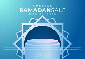 bannière de promotion des ventes pour la vente du ramadan vecteur