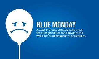 vecteur bleu Lundi salutation avec expression. par combiner triste éléments et le Couleur bleu comme bien comme encourageant devis, il est très adapté à partager lorsque orienté vers bleu lundi.