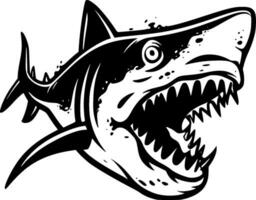 requin, noir et blanc vecteur illustration