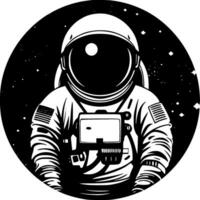 astronaute, noir et blanc vecteur illustration