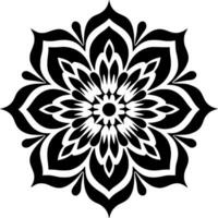 mandala, noir et blanc vecteur illustration