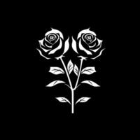 des roses - minimaliste et plat logo - vecteur illustration