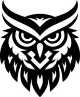 hibou, noir et blanc vecteur illustration