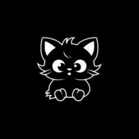 chat, noir et blanc vecteur illustration