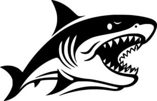 requin, noir et blanc vecteur illustration