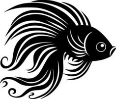 poisson, minimaliste et Facile silhouette - vecteur illustration