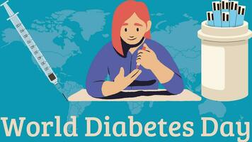 monde Diabète journée modèle vecteur