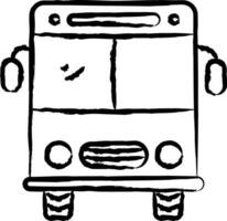 autobus main tiré vecteur illustration