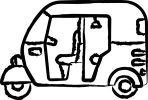 auto main tiré vecteur illustration