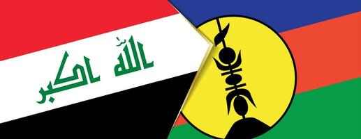 Irak et Nouveau calédonie drapeaux, deux vecteur drapeaux.