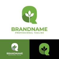 lettre q la nature logo, adapté pour tout affaires en relation à la nature avec q initial. vecteur