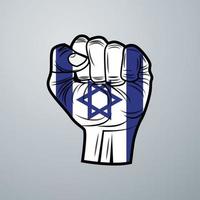 drapeau d'israël avec dessin à la main vecteur