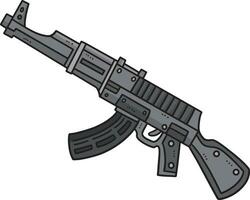 mitraillette pistolet dessin animé coloré clipart vecteur