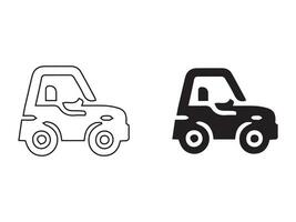 vecteur icône ensemble pour voitures. isolé, simple logo illustration pour le de face voir. signe langue. conception de un voiture logo, comprenant une concept des sports véhicule symbole silhouette