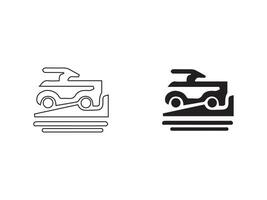 vecteur icône ensemble pour voitures. isolé, simple logo illustration pour le de face voir. signe langue. conception de un voiture logo, comprenant une concept des sports véhicule symbole silhouette