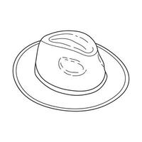 main tiré des gamins dessin dessin animé vecteur illustration feutre chapeau isolé sur blanc Contexte