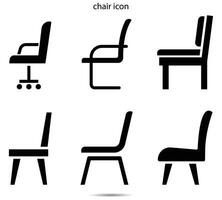 chaise icône, vecteur illustration