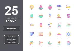 pack d'icônes d'été pour la conception de votre site Web, logo, application, interface utilisateur.
