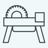 icône roue vu 2. en relation à charpenterie symbole. ligne style. Facile conception modifiable. Facile illustration vecteur