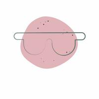 icône sécurité lunettes. en relation à charpenterie symbole. Couleur place style. Facile conception modifiable. Facile illustration 1 vecteur