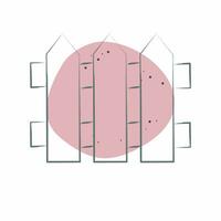 icône clôture. en relation à charpenterie symbole. Couleur place style. Facile conception modifiable. Facile illustration vecteur
