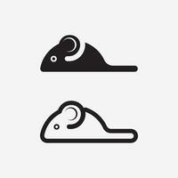 Souris logo et animal vecteur conception illustration