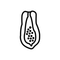 Papaye icône vecteur illustration conception