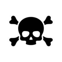 crâne et os croisés icône vecteur. décès symbole, danger ou poison icône.pirate drapeau attribut. vecteur