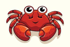 vecteur d'animaux mignons de dessin animé de crabe