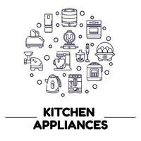 cuisine appareils électroménagers vecteur illustration