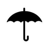 ouvert parapluie silhouette vecteur