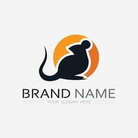 Souris logo et animal vecteur conception illustration