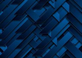 abstrait foncé bleu salut-technologie géométrique minimal Contexte vecteur