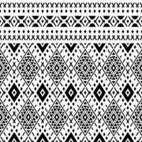 sans couture tribal géométrique modèle. vecteur abstrait avec ethnique motif. originaire de américain art illustration. noir et blanche. conception pour tapis, rideau, textile, tissu, tapis, broderie, mode, ikat.