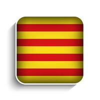 vecteur carré Catalogne drapeau icône