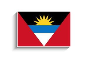 plat rectangle antigua et Barbuda drapeau icône vecteur